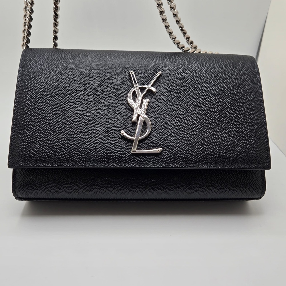 Yves Saint Laurent YSL Kate small grain de poudre textured shoulder satchel - Picture 3 of 15